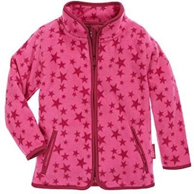Playshoes Unisex dětská fleecová bunda outdoorová horní díl (balení 1 ks), růžové hvězdy Playshoes Unisex dětská fleecová bunda outdoorová horní díl (balení 1 ks), růžové hvězdy
