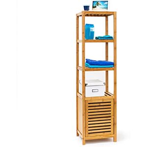 Relaxdays Koupelnový regál bambus s 5 odkládacími plochami V x Š x H 140 x 36,5 x 33 cm praktický dřevěný regál s více úrovněmi a skříňový díl s magnetickým uzávěrem s úložným prostorem pro koupelnu a Relaxdays Koupelnový regál bambus s 5 odkládacími plochami V x Š x H 140 x 36,5 x 33 cm praktický dřevěný regál s více úrovněmi a skříňový díl s magnetickým uzávěrem s úložným prostorem pro koupelnu a