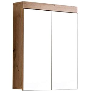 trendteam smart living Amanda zrcadlová skříňka bílá vysoký lesk/dub moderní koupelnové zrcadlo se 3 přihrádkami (ŠxVxH) 60 x 77 x 17 cm 2 vkládací police odolné proti poškrábání trendteam smart living Amanda zrcadlová skříňka bílá vysoký lesk/dub moderní koupelnové zrcadlo se 3 přihrádkami (ŠxVxH) 60 x 77 x 17 cm 2 vkládací police odolné proti poškrábání