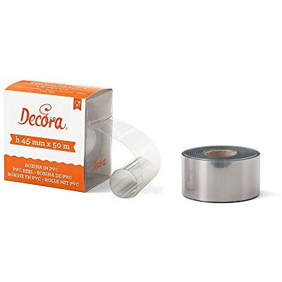 Decora 0160757 TORTENRANDFOLIE AUS PVC Rolle 50 M X H 45 MM, Durchsichtig Decora 0160757 TORTENRANDFOLIE AUS PVC Rolle 50 M X H 45 MM, Durchsichtig