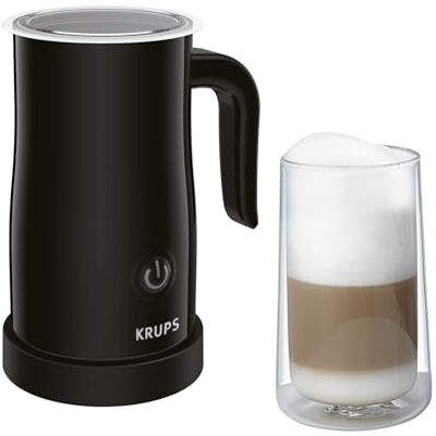 Krups elektrický napěňovač mléka, kapacita až 150 ml, ovládání stiskem tlačítka, snadné čištění díky nepřilnavému povrchu, automatické vypnutí, napěňovač mléka, černý, XL1008 Krups elektrický napěňovač mléka, kapacita až 150 ml, ovládání stiskem tlačítka, snadné čištění díky nepřilnavému povrchu, automatické vypnutí, napěňovač mléka, černý, XL1008