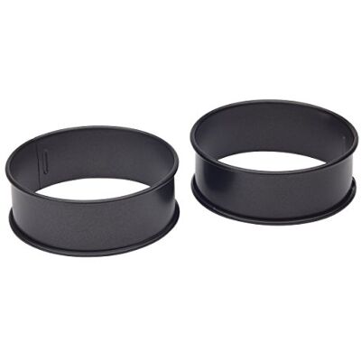 KitchenCraft 2dílná sada nepřilnavých kroužků na svačinu , varné kroužky vhodné do myčky, průměr 9 cm x 3,5 cm hluboké, 1 sada KitchenCraft 2dílná sada nepřilnavých kroužků na svačinu , varné kroužky vhodné do myčky, průměr 9 cm x 3,5 cm hluboké, 1 sada