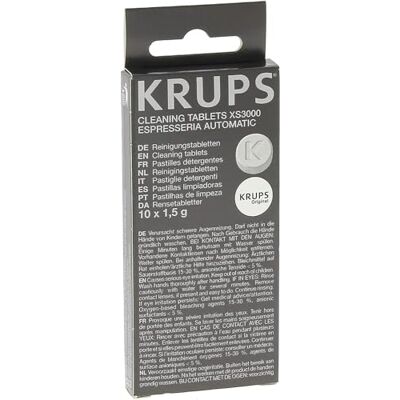 Krups Čisticí tablety XS3000 pro všechny plně automatické kávovary 10 kusů kompletní hygienické čištění snadné použití, transparentní, bílé Krups Čisticí tablety XS3000 pro všechny plně automatické kávovary 10 kusů kompletní hygienické čištění snadné použití, transparentní, bílé