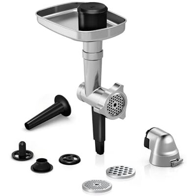 Bosch Sada příslušenství MUZ9HA1 Hunting Adventure, mlýnek na maso, hrnec na klobásy, nástavec, děrované kotouče 3,5 a 8 mm, mlýnek na maso z hliníku, vhodné pro kuchyňské roboty série 8, OptiMUM Bosch Sada příslušenství MUZ9HA1 Hunting Adventure, mlýnek na maso, hrnec na klobásy, nástavec, děrované kotouče 3,5 a 8 mm, mlýnek na maso z hliníku, vhodné pro kuchyňské roboty série 8, OptiMUM