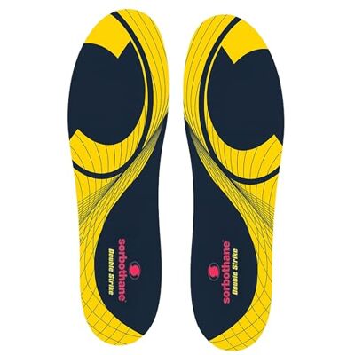 Sorbothane Podložky Double Strike pro muže a ženy Antibacterial Shock Absorption & Heel Support Insoles, velikost 11-12,5 UK, 46-48 EU, žlutá Sorbothane Podložky Double Strike pro muže a ženy Antibacterial Shock Absorption & Heel Support Insoles, velikost 11-12,5 UK, 46-48 EU, žlutá