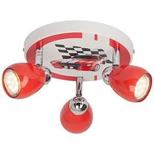 Brilliant Lampa Racing LED Spotrondell 3flg červená/bílo-černá 3x LED-PAR51, GU10, 3W LED reflektorové žárovky včetně, (250 lm, 3000 K) stupnice A++ až E hlavy otočné Brilliant Lampa Racing LED Spotrondell 3flg červená/bílo-černá 3x LED-PAR51, GU10, 3W LED reflektorové žárovky včetně, (250 lm, 3000 K) stupnice A++ až E hlavy otočné