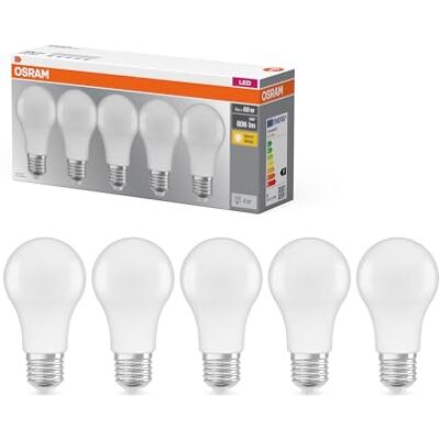 Osram Lamps LED Base Classic A lampa, patice: E27, 2700 K, 8, 50 W, náhrada za 60W žárovku, teplá bílá, 5 kusů (balení 1 ks) Osram Lamps LED Base Classic A lampa, patice: E27, 2700 K, 8, 50 W, náhrada za 60W žárovku, teplá bílá, 5 kusů (balení 1 ks)