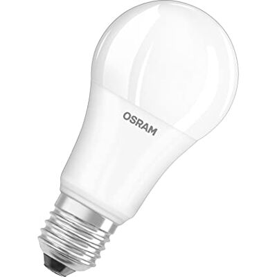 Osram LED Base Classic A žárovka ve tvaru žárovky se zásuvkou E27, nestmívatelná, Nahrazuje 100 W, Matný, Studená Bílá 4000 Kelvinů, 3 ks Osram LED Base Classic A žárovka ve tvaru žárovky se zásuvkou E27, nestmívatelná, Nahrazuje 100 W, Matný, Studená Bílá 4000 Kelvinů, 3 ks