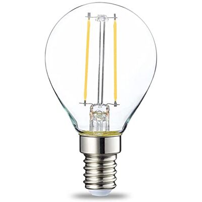 Amazon Basics LED světelný zdroj ve tvaru kapky, P45, malý šroubovací závit Edison (E14), 2 W (odpovídá 25 wattové žárovce), čiré vlákno, nestmívatelné, 6 kusů, teplá bílá Amazon Basics LED světelný zdroj ve tvaru kapky, P45, malý šroubovací závit Edison (E14), 2 W (odpovídá 25 wattové žárovce), čiré vlákno, nestmívatelné, 6 kusů, teplá bílá