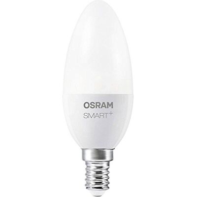 Osram Smart + LED, ZigBee lampa se základnou E14, teplé bílé až denní světlo (2000K 6500K), stmívatelné, přímo kompatibilní s Echo Plus a Echo Show (2. gen.), Kompatibilní s Philips Hue Bridge Osram Smart + LED, ZigBee lampa se základnou E14, teplé bílé až denní světlo (2000K 6500K), stmívatelné, přímo kompatibilní s Echo Plus a Echo Show (2. gen.), Kompatibilní s Philips Hue Bridge
