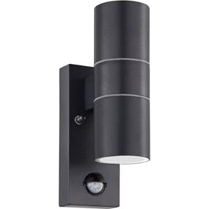 Eglo Venkovní nástěnná LED lampa Riga 5, venkovní svítidlo se 2 žárovkami vč. detektoru pohybu, nástěnné svítidlo se senzorem z pozinkované oceli a skla, antracit, IP44 Eglo Venkovní nástěnná LED lampa Riga 5, venkovní svítidlo se 2 žárovkami vč. detektoru pohybu, nástěnné svítidlo se senzorem z pozinkované oceli a skla, antracit, IP44