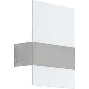 Eglo LED venkovní nástěnná lampa jehla, 2 žárovky venkovní svítidlo, nástěnné svítidlo z ušlechtilé oceli, barva: stříbrná, sklo: bílá, satinované, IP44 Eglo LED venkovní nástěnná lampa jehla, 2 žárovky venkovní svítidlo, nástěnné svítidlo z ušlechtilé oceli, barva: stříbrná, sklo: bílá, satinované, IP44