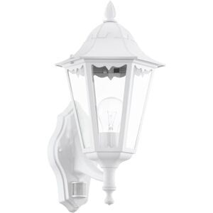 Eglo Venkovní nástěnná lampa Navedo, 1 plamenné venkovní svítidlo vč. detektoru pohybu, nástěnné svítidlo se senzorem z hliníkové litiny a skla, barva: bílá, objímka: E27, IP44 Eglo Venkovní nástěnná lampa Navedo, 1 plamenné venkovní svítidlo vč. detektoru pohybu, nástěnné svítidlo se senzorem z hliníkové litiny a skla, barva: bílá, objímka: E27, IP44