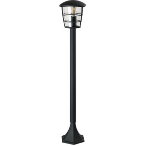 Eglo Venkovní stojací lampa Aloria, 1 plamenné venkovní svítidlo, stojací lampa z litého hliníku a skla, barva: černá, objímka: E27, IP44 Eglo Venkovní stojací lampa Aloria, 1 plamenné venkovní svítidlo, stojací lampa z litého hliníku a skla, barva: černá, objímka: E27, IP44