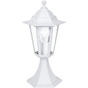 Eglo Venkovní soklová lampa Laterna 5, 1 venkovní svítidlo s paticí z litého hliníku a skla, barva: bílá, objímka: E27, IP44 Eglo Venkovní soklová lampa Laterna 5, 1 venkovní svítidlo s paticí z litého hliníku a skla, barva: bílá, objímka: E27, IP44