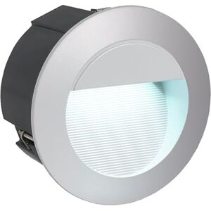 Eglo Venkovní vestavné LED světlo Zimba-LED, 1 plamenné venkovní svítidlo, nástěnná vestavná lampa z hliníkového odlitku, barva: stříbrná, Ø: 12,5 cm, IP65 Eglo Venkovní vestavné LED světlo Zimba-LED, 1 plamenné venkovní svítidlo, nástěnná vestavná lampa z hliníkového odlitku, barva: stříbrná, Ø: 12,5 cm, IP65