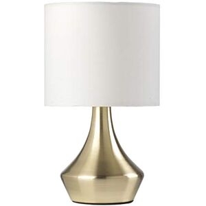 ONLI Stolní lampa zlatá ze satinovaného kovu a stínidlo lampy z bílé látky 6 W ONLI Stolní lampa zlatá ze satinovaného kovu a stínidlo lampy z bílé látky 6 W