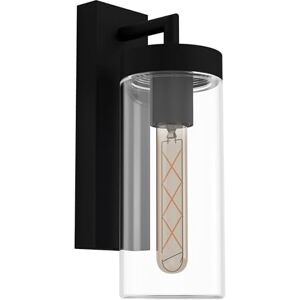 Eglo Venkovní nástěnná lampa Bovolone, 1 plamenné venkovní svítidlo, nástěnné svítidlo z oceli, barva: černá, sklo: čiré, objímka: E27, IP44 Eglo Venkovní nástěnná lampa Bovolone, 1 plamenné venkovní svítidlo, nástěnné svítidlo z oceli, barva: černá, sklo: čiré, objímka: E27, IP44
