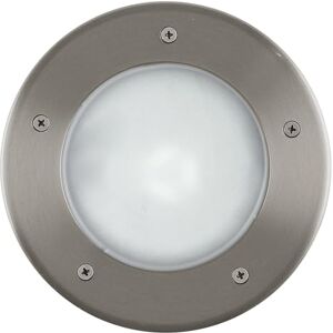 Eglo LED osvětlení k zabudování do podlahy Riga 3, vestavné svítidlo s 1 žárovkou, lampa do cesty z ušlechtilé oceli ve stříbrné a umělé barvě v bílé, objímka E27, IP67 Eglo LED osvětlení k zabudování do podlahy Riga 3, vestavné svítidlo s 1 žárovkou, lampa do cesty z ušlechtilé oceli ve stříbrné a umělé barvě v bílé, objímka E27, IP67