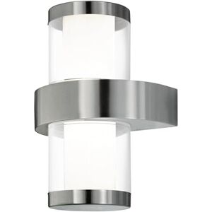 Eglo Venkovní nástěnná LED lampa Beverly 1, 2 žárovky venkovní svítidlo, nástěnné svítidlo z ušlechtilé oceli ve stříbrné barvě a plastu v bílé, IP44 Eglo Venkovní nástěnná LED lampa Beverly 1, 2 žárovky venkovní svítidlo, nástěnné svítidlo z ušlechtilé oceli ve stříbrné barvě a plastu v bílé, IP44