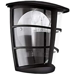 Eglo Venkovní nástěnná lampa Aloria, 1 plamenné venkovní svítidlo, nástěnné svítidlo z litého hliníku a plastu, barva: černá, objímka: E27, IP44 Eglo Venkovní nástěnná lampa Aloria, 1 plamenné venkovní svítidlo, nástěnné svítidlo z litého hliníku a plastu, barva: černá, objímka: E27, IP44
