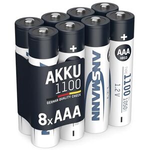 Ansmann Mikro AAA baterie 1.2V typ 1100mAh NiMH dobíjecí baterie AAA pro zařízení s vysokou spotřebou energie ideální pro telefon DECT Telefonní kamera MP3 solární lampa LED svítilna a světlomet 8 ks Ansmann Mikro AAA baterie 1.2V typ 1100mAh NiMH dobíjecí baterie AAA pro zařízení s vysokou spotřebou energie ideální pro telefon DECT Telefonní kamera MP3 solární lampa LED svítilna a světlomet 8 ks