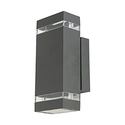 Eco Light LED venkovní nástěnné svítidlo Focus v antracitové barvě, nástěnná lampa up & down, IP 44 ochrana proti stříkající vodě, venkovní osvětlení 8 wattů 23,5 cm vysoké, 6050 GR LED Eco Light LED venkovní nástěnné svítidlo Focus v antracitové barvě, nástěnná lampa up & down, IP 44 ochrana proti stříkající vodě, venkovní osvětlení 8 wattů 23,5 cm vysoké, 6050 GR LED