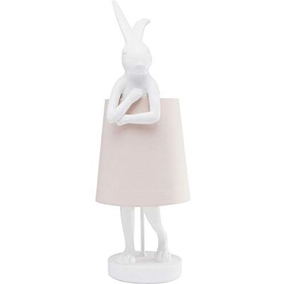 Kare Designová stolní lampa Animal Rabbit, bílá / růžová, 68 x 23 x 26 cm, stolní lampa, svítidlo zajíce, lampa na noční stolek, žárovka není součástí dodávky, obývací pokoj Kare Designová stolní lampa Animal Rabbit, bílá / růžová, 68 x 23 x 26 cm, stolní lampa, svítidlo zajíce, lampa na noční stolek, žárovka není součástí dodávky, obývací pokoj