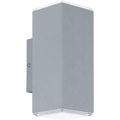 EGLO LED venkovní nástěnná lampa Tabo, 2 žárovky venkovní svítidlo Barva: stříbrná, IP44 EGLO LED venkovní nástěnná lampa Tabo, 2 žárovky venkovní svítidlo Barva: stříbrná, IP44