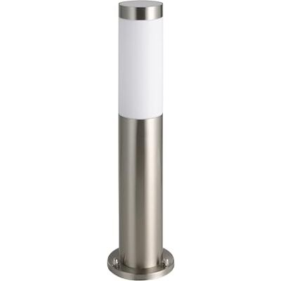 Eglo Venkovní lampa na cesty Helsinki, venkovní svítidlo s 1 žárovkou z ušlechtilé oceli a plastu, stříbrná, bílá, objímka: E27, IP65 Eglo Venkovní lampa na cesty Helsinki, venkovní svítidlo s 1 žárovkou z ušlechtilé oceli a plastu, stříbrná, bílá, objímka: E27, IP65