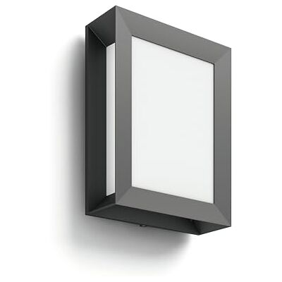 Philips Karp venkovní svítidlo, LED nástěnné svítidlo, venkovní osvětlení, 5,5 W, 700 lm, 2 700 K teplé bílé světlo, IP44 odolné proti povětrnostním vlivům, integrovaná LED, dlouhá životnost, hliník Philips Karp venkovní svítidlo, LED nástěnné svítidlo, venkovní osvětlení, 5,5 W, 700 lm, 2 700 K teplé bílé světlo, IP44 odolné proti povětrnostním vlivům, integrovaná LED, dlouhá životnost, hliník