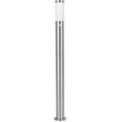 Eglo Venkovní lampa na cestu LED Helsinki 1, 1 plamenné venkovní svítidlo vč. detektoru pohybu, osvětlení sloupu senzoru z ušlechtilé oceli ve stříbrné a plastové barvě v bílé, objímka E27, IP44 Eglo Venkovní lampa na cestu LED Helsinki 1, 1 plamenné venkovní svítidlo vč. detektoru pohybu, osvětlení sloupu senzoru z ušlechtilé oceli ve stříbrné a plastové barvě v bílé, objímka E27, IP44