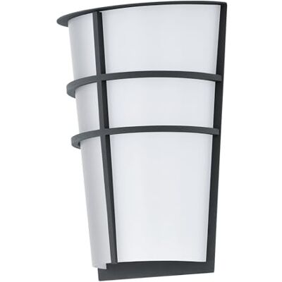 Eglo Venkovní nástěnná LED lampa Breganzo, 2 žárovky venkovní svítidlo, nástěnné svítidlo z oceli a plastu, barva: antracit, bílá, IP44 Eglo Venkovní nástěnná LED lampa Breganzo, 2 žárovky venkovní svítidlo, nástěnné svítidlo z oceli a plastu, barva: antracit, bílá, IP44