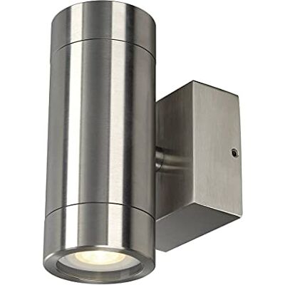 SLV Nástěnná lampa Astina pro venkovní osvětlení stěn, cest, vchodů/LED zářič, nástěnné svítidlo, osvětlení nahoru a dolů, venkovní svítidlo, zahradní lampa, osvětlení chodníku/2x GU10, max. 35 W SLV Nástěnná lampa Astina pro venkovní osvětlení stěn, cest, vchodů/LED zářič, nástěnné svítidlo, osvětlení nahoru a dolů, venkovní svítidlo, zahradní lampa, osvětlení chodníku/2x GU10, max. 35 W