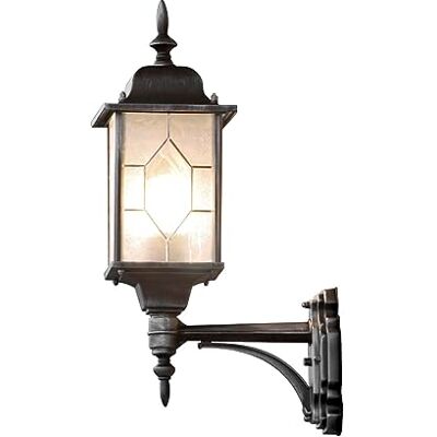 Konstsmide Milano 7247 nástěnné svítidlo (Š: 16 cm H: 29 cm V: 53 cm, 1 x 75 W, IP43) černá/stříbrná Konstsmide Milano 7247 nástěnné svítidlo (Š: 16 cm H: 29 cm V: 53 cm, 1 x 75 W, IP43) černá/stříbrná