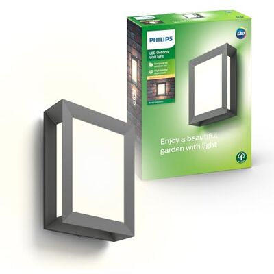 Philips myGarden LED nástěnné venkovní světlo Karp, 6 W, šedé Philips myGarden LED nástěnné venkovní světlo Karp, 6 W, šedé