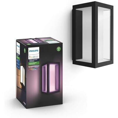 Philips White and Color Ambiance LED nástěnné svítidlo Impress (úzké), venkovní svítidlo pro venkovní použití, stmívatelné, až 16 milionů barev, chytré ovládání světla pomocí aplikace Philips White and Color Ambiance LED nástěnné svítidlo Impress (úzké), venkovní svítidlo pro venkovní použití, stmívatelné, až 16 milionů barev, chytré ovládání světla pomocí aplikace
