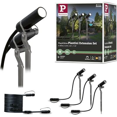 Paulmann 94156 Plug & Shine Spot Plantini doplňková sada 3000 K 24 V antracitová hliník 94156 venkovní světlo bodové osvětlení osvětlení zahradní osvětlení Paulmann 94156 Plug & Shine Spot Plantini doplňková sada 3000 K 24 V antracitová hliník 94156 venkovní světlo bodové osvětlení osvětlení zahradní osvětlení