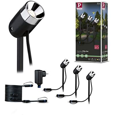 Paulmann 94242 Plug & Shine Basisset Spot Pike LED venkovní svítidlo kulaté vč. 3x2,2W Watt stmívatelná antracitová plast 3000 K teplá bílá Paulmann 94242 Plug & Shine Basisset Spot Pike LED venkovní svítidlo kulaté vč. 3x2,2W Watt stmívatelná antracitová plast 3000 K teplá bílá