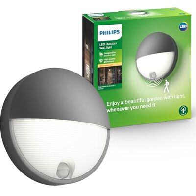 Philips Nástěnné venkovní světlo myGarden LED Capricorn, signalizace pohybu, hliník 6 W šedá barva 164569316 Philips Nástěnné venkovní světlo myGarden LED Capricorn, signalizace pohybu, hliník 6 W šedá barva 164569316