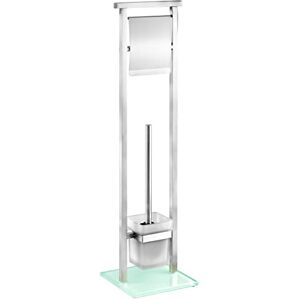 Wenko Stand WC souprava Mod. Kombinace ušlechtilé oceli a skla vč. kartáče Ø 7,5 cm rozměry 18 x 73 x 18 cm barva bílá satinovaný povrch Wenko Stand WC souprava Mod. Kombinace ušlechtilé oceli a skla vč. kartáče Ø 7,5 cm rozměry 18 x 73 x 18 cm barva bílá satinovaný povrch