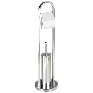 Wenko Stand WC souprava Mod. Vasto ušlechtilá ocel 2 v 1 kombinace držák toaletního papíru a držák štětky s masivním stojanem lesklý Ø 22 x 81 cm Wenko Stand WC souprava Mod. Vasto ušlechtilá ocel 2 v 1 kombinace držák toaletního papíru a držák štětky s masivním stojanem lesklý Ø 22 x 81 cm