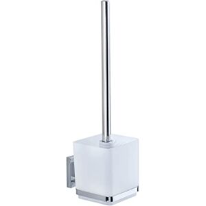 Wenko Stěna WC souprava Mod. Quadro toaletní štětka otevřený držák na stěnu bez vrtání nerezová ocel plastová vložka bílá 9,5 x 37 x 12,5 cm Wenko Stěna WC souprava Mod. Quadro toaletní štětka otevřený držák na stěnu bez vrtání nerezová ocel plastová vložka bílá 9,5 x 37 x 12,5 cm