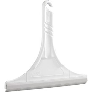 Wenko Koupelnová stěrka s praktickým háčkem k zavěšení, 24,5 x 23,5 x 1 cm, plast, bílá Wenko Koupelnová stěrka s praktickým háčkem k zavěšení, 24,5 x 23,5 x 1 cm, plast, bílá