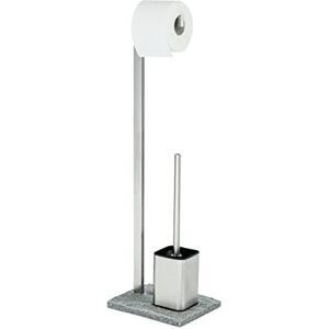 Wenko Stand WC souprava žulová ušlechtilá ocel držák na WC štětku, nerezová ocel, 23 x 73. 5 x 19. 5 cm, satinovaná, šedá Wenko Stand WC souprava žulová ušlechtilá ocel držák na WC štětku, nerezová ocel, 23 x 73. 5 x 19. 5 cm, satinovaná, šedá
