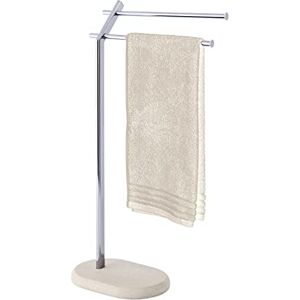 Wenko Stojan na ručníky a šaty Mod. Puro elegantní držák ručníků na kabáty a osušky s chromovou konstrukcí Rozměry 44,5 x 79 x 20 cm barva béžová Wenko Stojan na ručníky a šaty Mod. Puro elegantní držák ručníků na kabáty a osušky s chromovou konstrukcí Rozměry 44,5 x 79 x 20 cm barva béžová