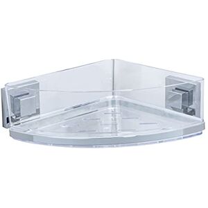 Wenko Rohový regál do koupelny Vacuum-Loc Quadro UNO, s vyjímatelnou miskou, upevnění bez vrtání, nerezová ocel/plast, 28 x 8,5 x 19,5 cm Wenko Rohový regál do koupelny Vacuum-Loc Quadro UNO, s vyjímatelnou miskou, upevnění bez vrtání, nerezová ocel/plast, 28 x 8,5 x 19,5 cm