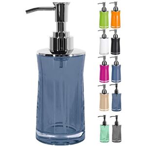 Spirella Seifenspender Sydney mit Edelstahlpumpe Flüssigseifen-Spender Acryl 200ml Langliebig und Robust Blau durchsichtig Spirella Seifenspender Sydney mit Edelstahlpumpe Flüssigseifen-Spender Acryl 200ml Langliebig und Robust Blau durchsichtig