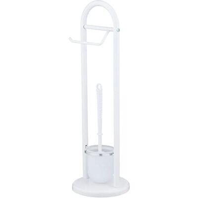 Wenko Stand WC souprava Mod. Siena, stojan na toaletní papír a toaletní štětku, držák na WC papír, stojící držák rolí vč. kartáče, ocel, Ø 19 x 63 cm, bílá Wenko Stand WC souprava Mod. Siena, stojan na toaletní papír a toaletní štětku, držák na WC papír, stojící držák rolí vč. kartáče, ocel, Ø 19 x 63 cm, bílá