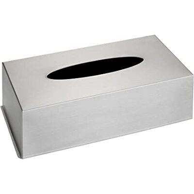 Wenko Box z ušlechtilé oceli na kosmetické ubrousky boxovací kabát, látkový obal, koupelnový doplněk, stříbrný Wenko Box z ušlechtilé oceli na kosmetické ubrousky boxovací kabát, látkový obal, koupelnový doplněk, stříbrný
